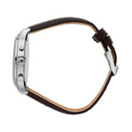 Montre MASERATI homme acier bracelet cuir marron - vue 2