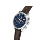 Montre MASERATI homme acier bracelet cuir marron - vue 4
