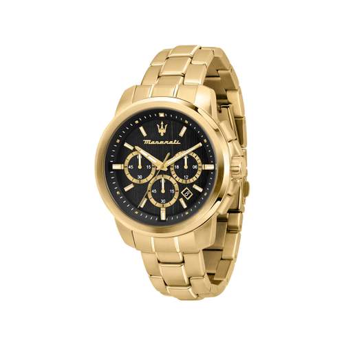 Montre MASERATI homme bracelet acier inoxydable doré jaune
