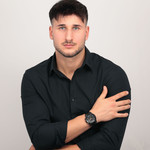 Montre MASERATI homme bracelet acier inoxydable noir - vue porté 1