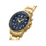 Montre MASERATI homme bracelet acier inoxydable doré jaune - vue 4