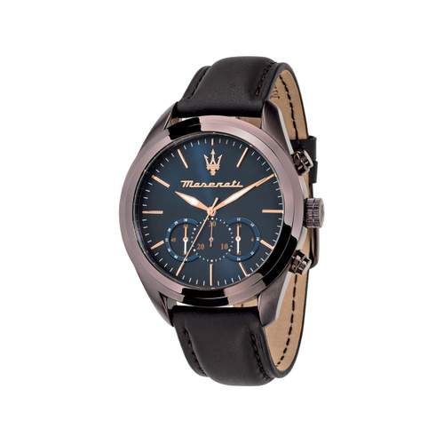 Montre MASERATI homme acier marron bracelet cuir marron