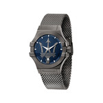 Montre MASERATI homme bracelet acier inoxydable gris foncé - vue 1