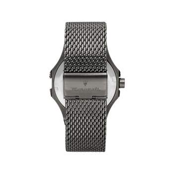 MASERATI herenhorloge met donkergrijze roestvrijstalen armband