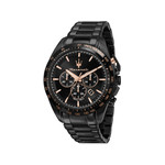 Montre MASERATI homme bracelet acier inoxydable noir - vue 1