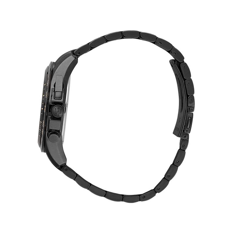 Montre MASERATI homme bracelet acier inoxydable noir - vue 2