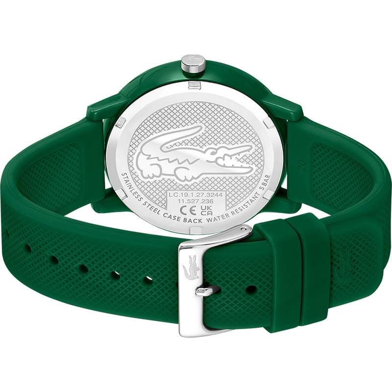 Montre Lacoste.12.12 homme résine bracelet silicone vert - vue 3