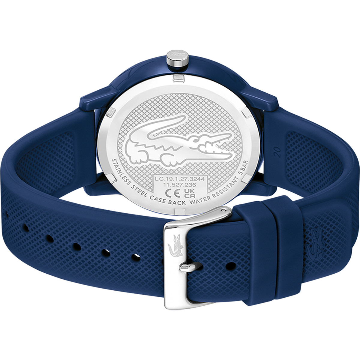 Montre Lacoste 12.12. homme résine bracelet silicone bleu - vue 3