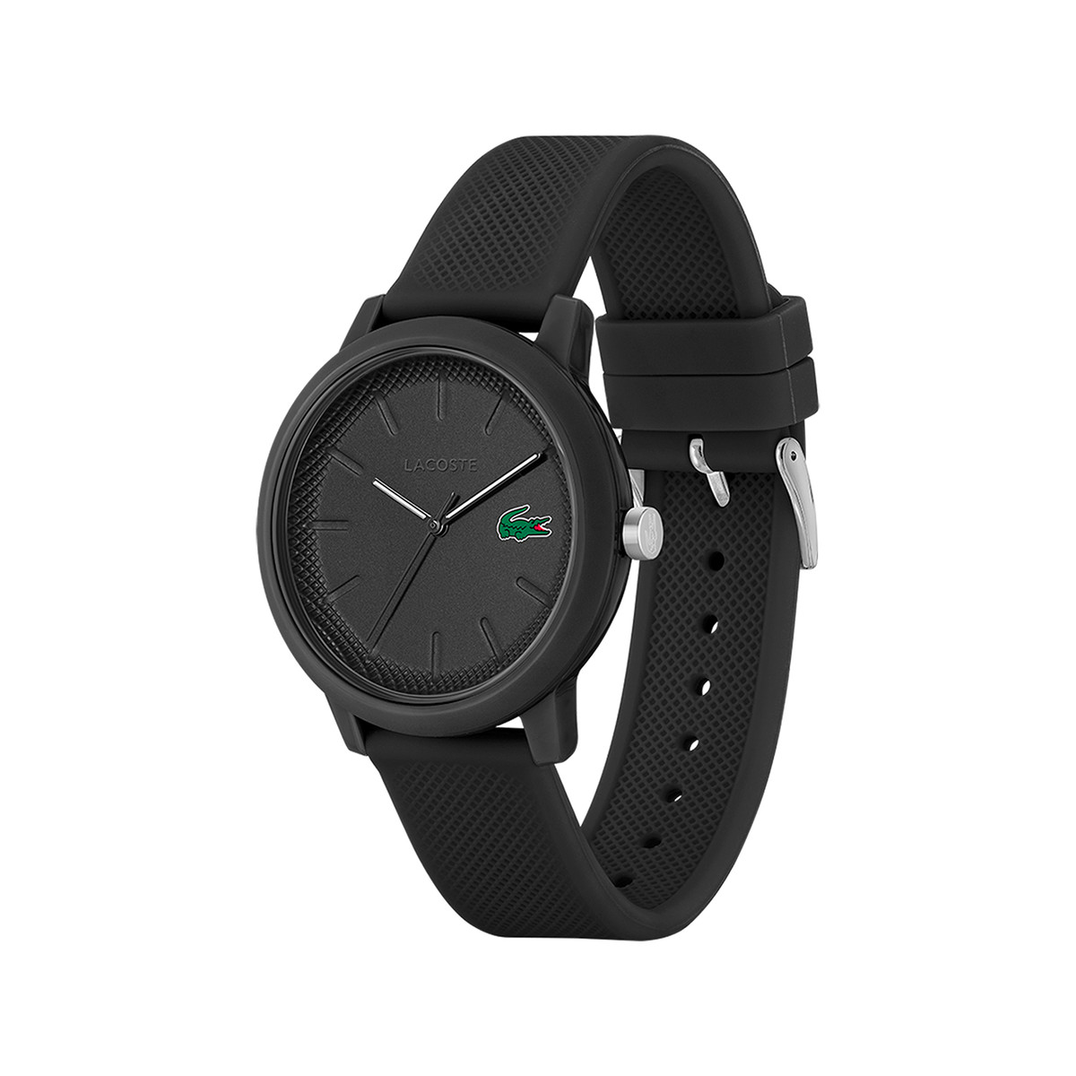Montre Lacoste.12.12. homme résine bracelet silicone noir - vue 2