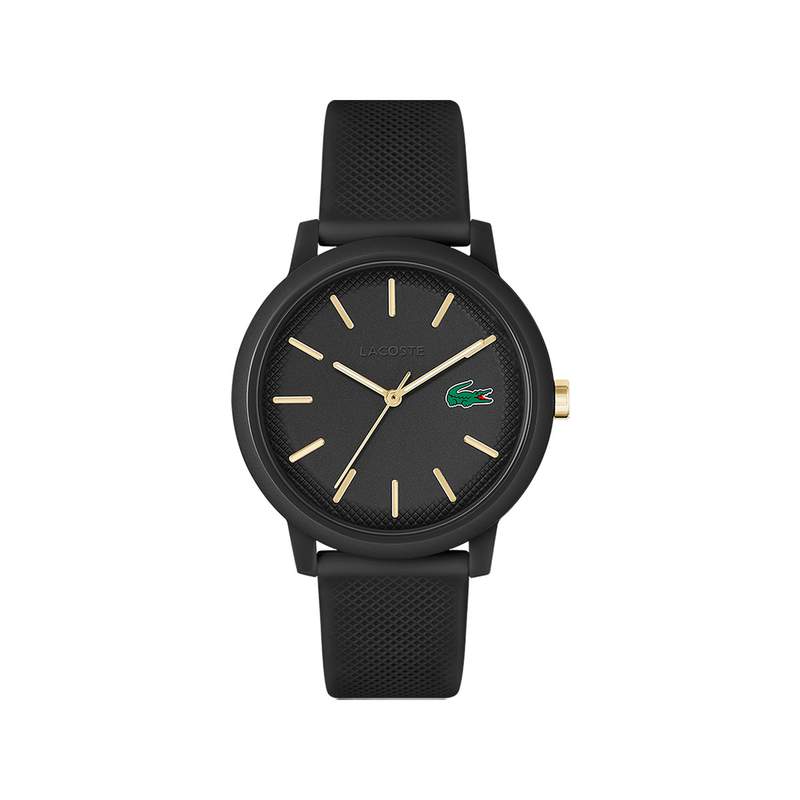 Montre Lacoste 12.12. homme résine bracelet silicone noir - vue 1