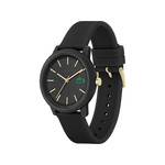 Montre Lacoste 12.12. homme résine bracelet silicone noir - vue 2