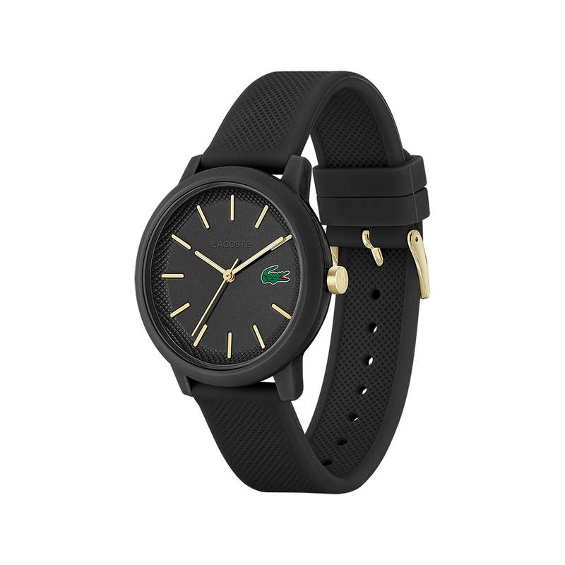 Montre Lacoste 12.12. homme résine bracelet silicone noir - vue 2