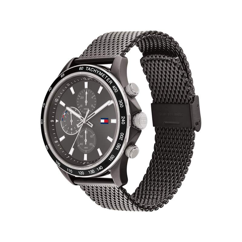 Montre TOMMY HILFIGER Miles homme bracelet acier gris - vue 2