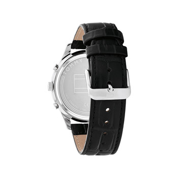 Montre TOMMY HILFIGER Weston homme acier bracelet cuir noir