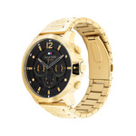 Montre TOMMY HILFIGER Luca homme bracelet acier doré jaune - vue 2