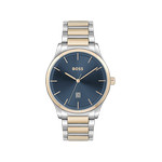 Montre BOSS Reason homme bracelet acier bicolore doré rose - vue 1