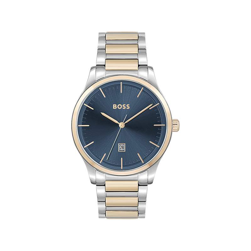Montre BOSS Reason homme bracelet acier bicolore doré rose - vue 1