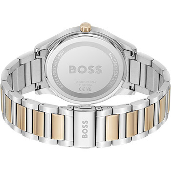 BOSS Reason herenhorloge met tweekleurige roze-gouden roestvrijstalen armband