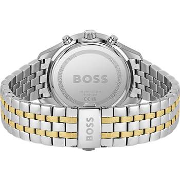 Montre BOSS Associate homme bracelet acier bicolore  doré jaune