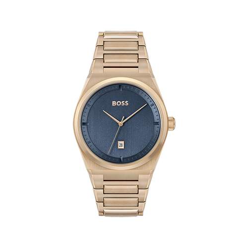 Montre BOSS Steer homme bracelet acier doré rose