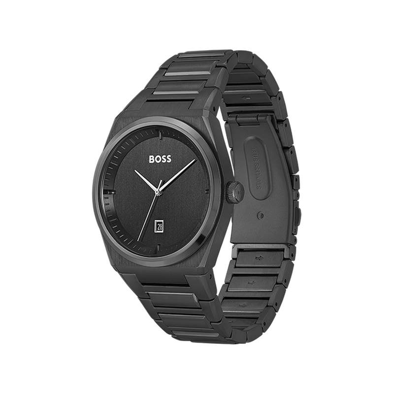 Montre BOSS Steer homme bracelet acier noir - vue 2