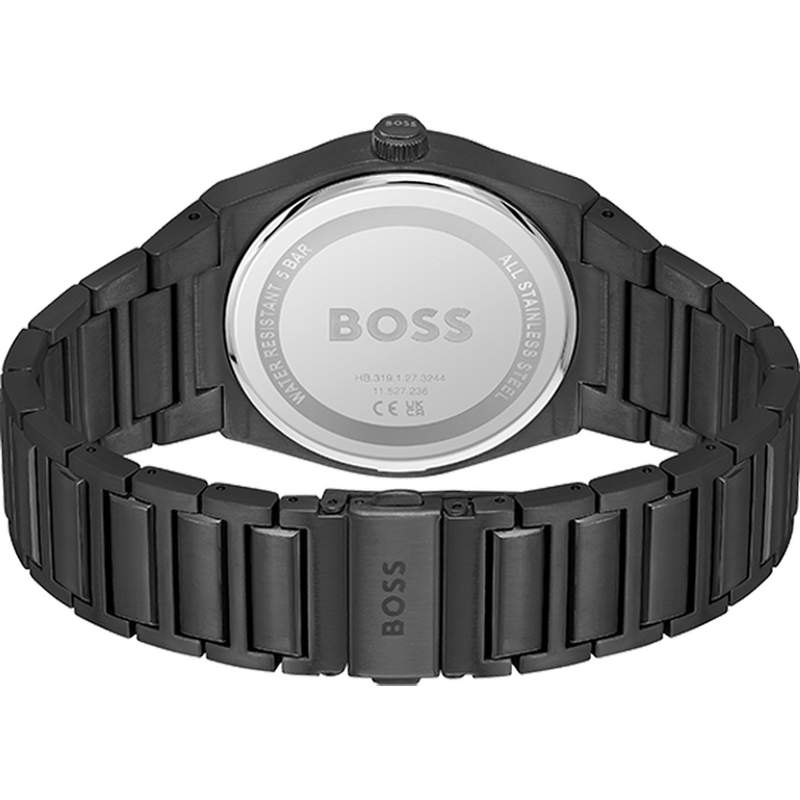 Montre BOSS Steer homme bracelet acier noir - vue 3
