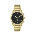 Montre BOSS Trace homme bracelet acier doré jaune - vue 1