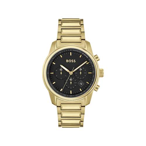 BOSS Trace men's watch stainless steel bracelet yellow gold