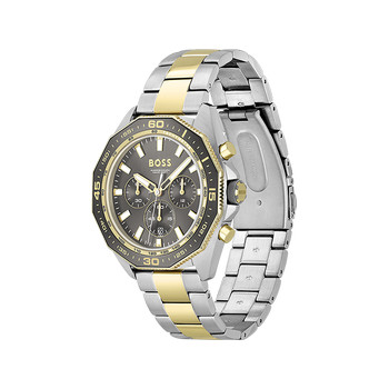 Montre BOSS Energy homme bracelet acier bicolore doré jaune
