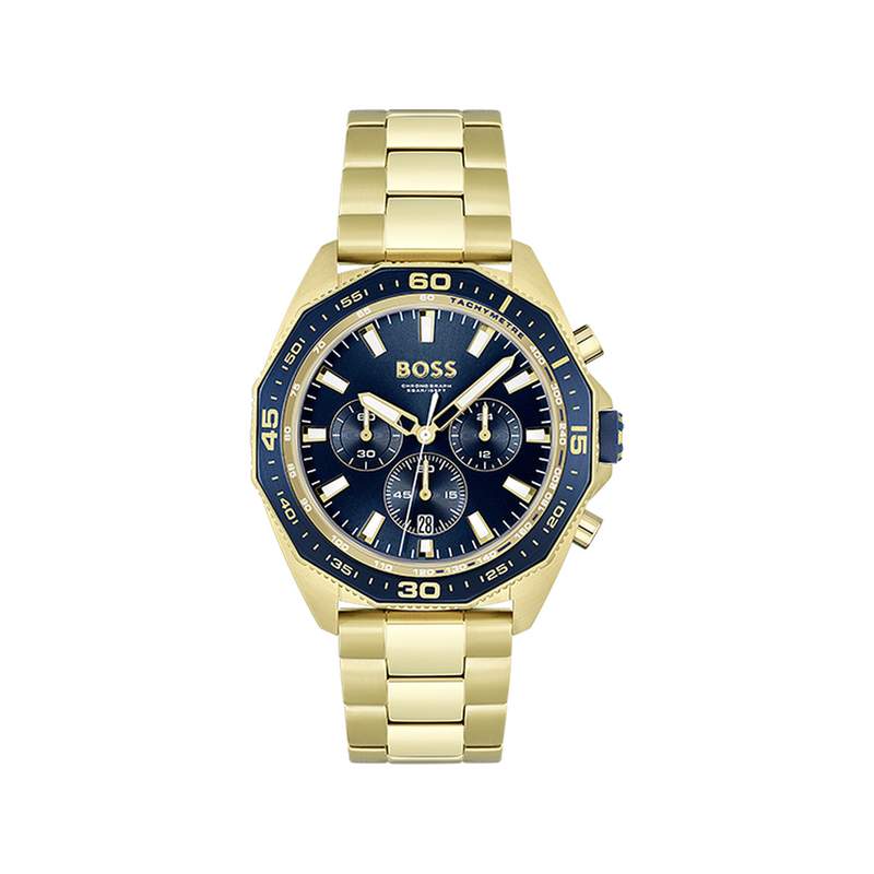 Montre BOSS Energy homme bracelet acier doré jaune - vue 1