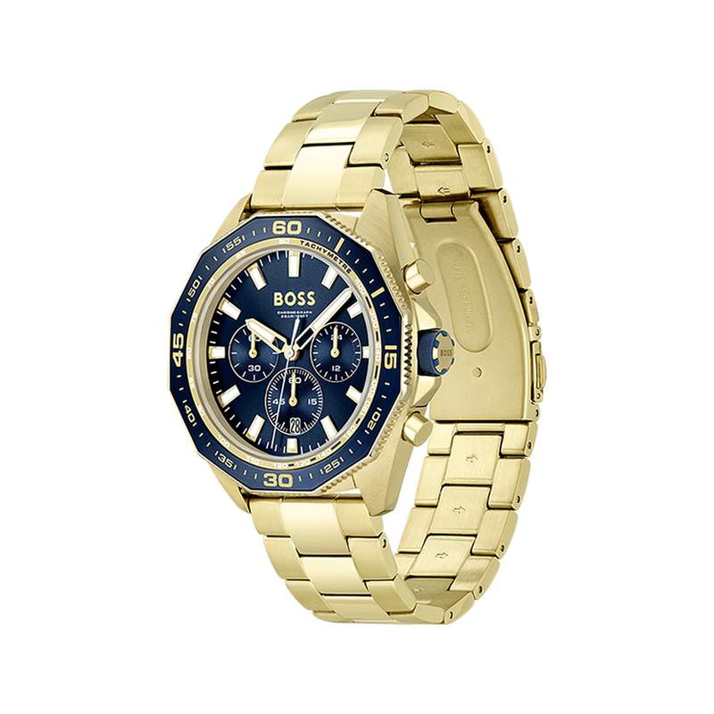 Montre BOSS Energy homme bracelet acier doré jaune - vue 2