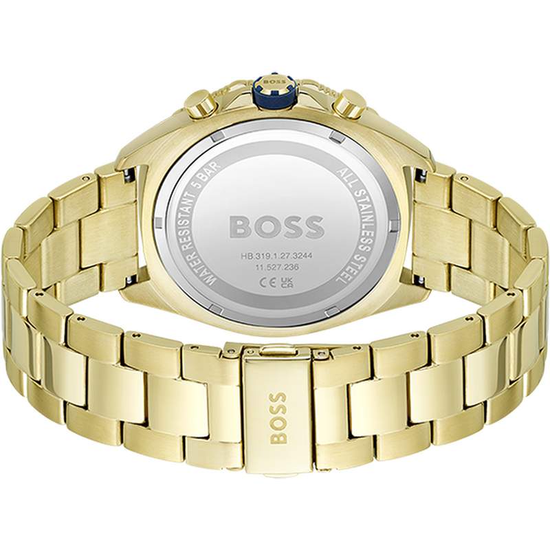 Montre BOSS Energy homme bracelet acier doré jaune - vue 3