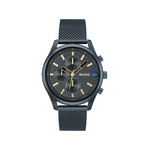Montre HUGO Chase homme bracelet acier bleu - vue 1