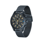 Montre HUGO Chase homme bracelet acier bleu - vue 2