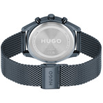 Montre HUGO Chase homme bracelet acier bleu - vue 3
