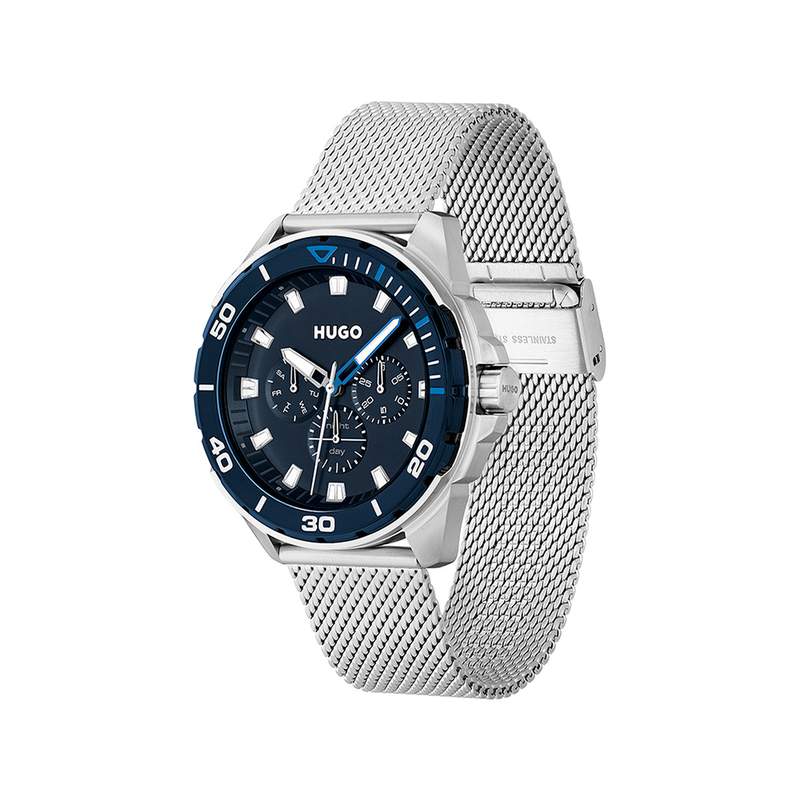Montre HUGO Fresh homme bracelet acier - vue 2