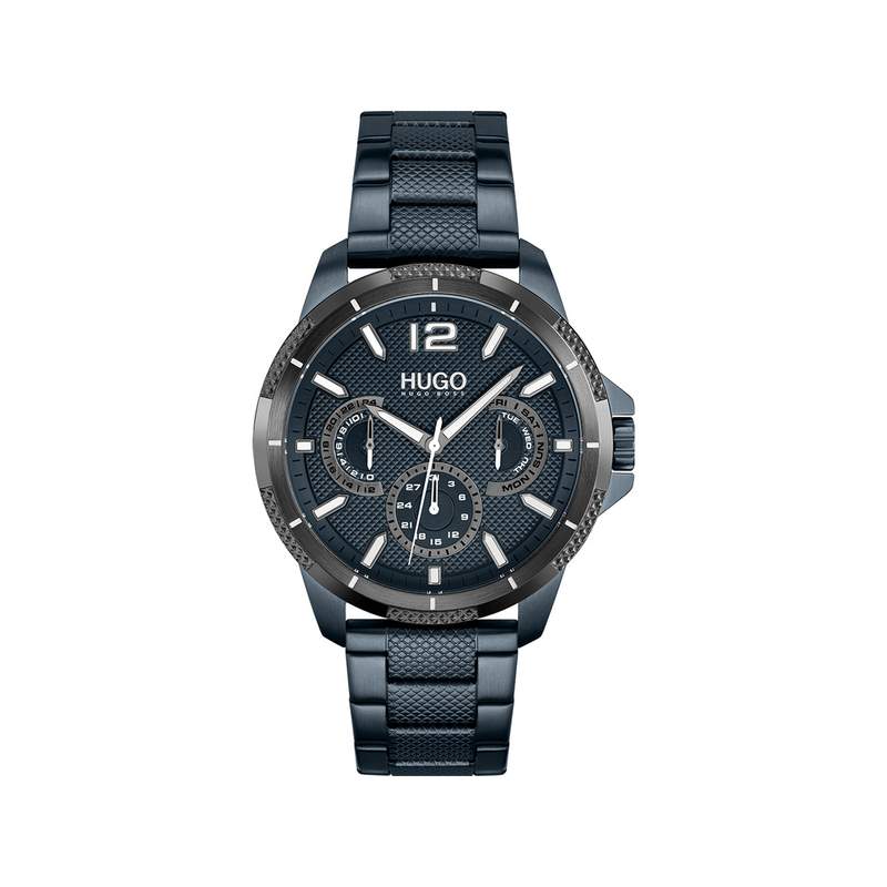 Montre HUGO Sport homme bracelet acier bleu - vue 1