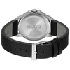 Montre HUGO First homme acier bracelet cuir noir - vue V3
