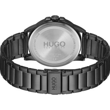 HUGO First herenhorloge met zwarte stalen armband