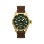 Montre AVI-8 Hawker Hurricane homme acier bracelet cuir marron. Edition limitée. - vue 1
