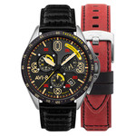 Montre AVI-8 homme acier bracelet cuir marron. Edition limitée. - vue D2