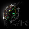 Montre AVI-8 homme acier bracelet cuir marron. Edition limitée. - vue VD3