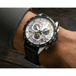 Montre AVI-8 homme acier bracelet cuir noir. Edition limitée. - vue porté 1