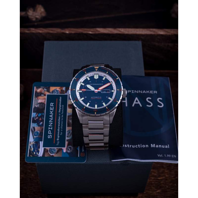 Montre Spinnaker Hass homme automatique bracelet acier - vue E1