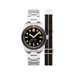 Montre coffret Spinnaker Croft homme automatique bracelet acier et nylon - vue 1