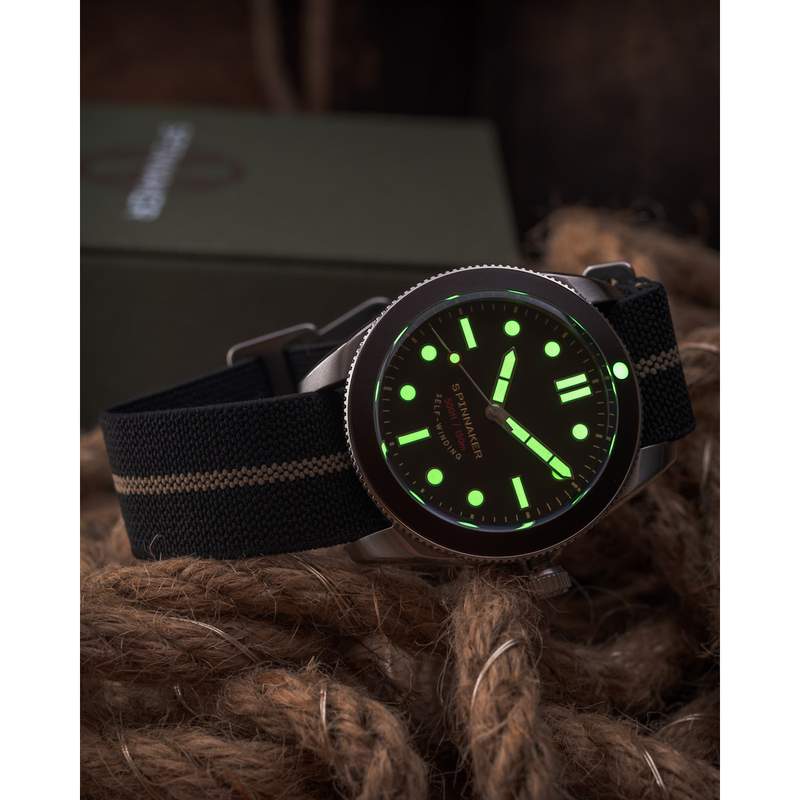 Montre coffret Spinnaker Croft homme automatique bracelet acier et nylon - vue D1