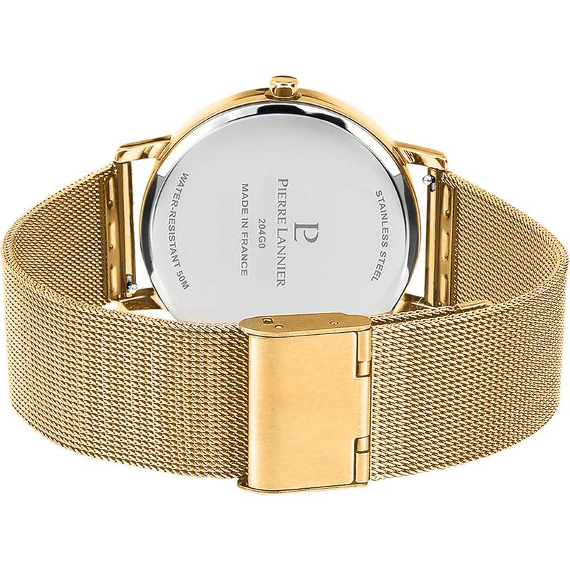 Montre PIERRE LANNIER Cityline homme bracelet acier doré - vue 3