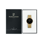 Montre PIERRE LANNIER Cityline homme bracelet acier doré - vue D1