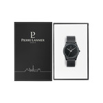 Montre PIERRE LANNIER Candide homme acier noir - vue D1