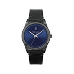 Montre PIERRE LANNIER Candide homme acier noir bracelet cuir noir - vue 1